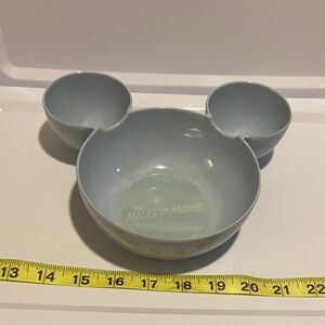 Disney Light Blue Mickey Mouse Ear-Shaped bowl plastic